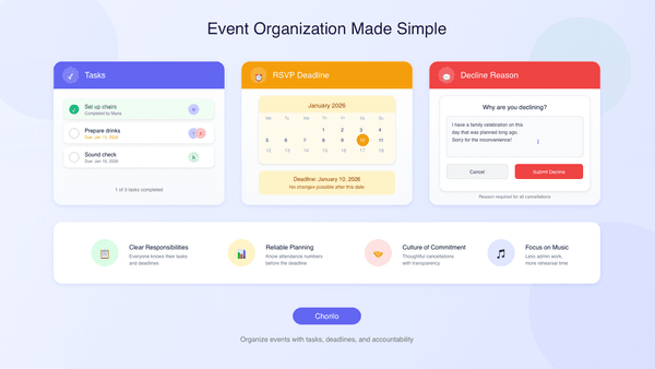 Aufgaben, Fristen und Absagegründe: Termine noch besser organisieren