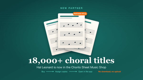 Hal Leonard wird Partner: Tausende Chorsätze neu im Chorilo Notenshop