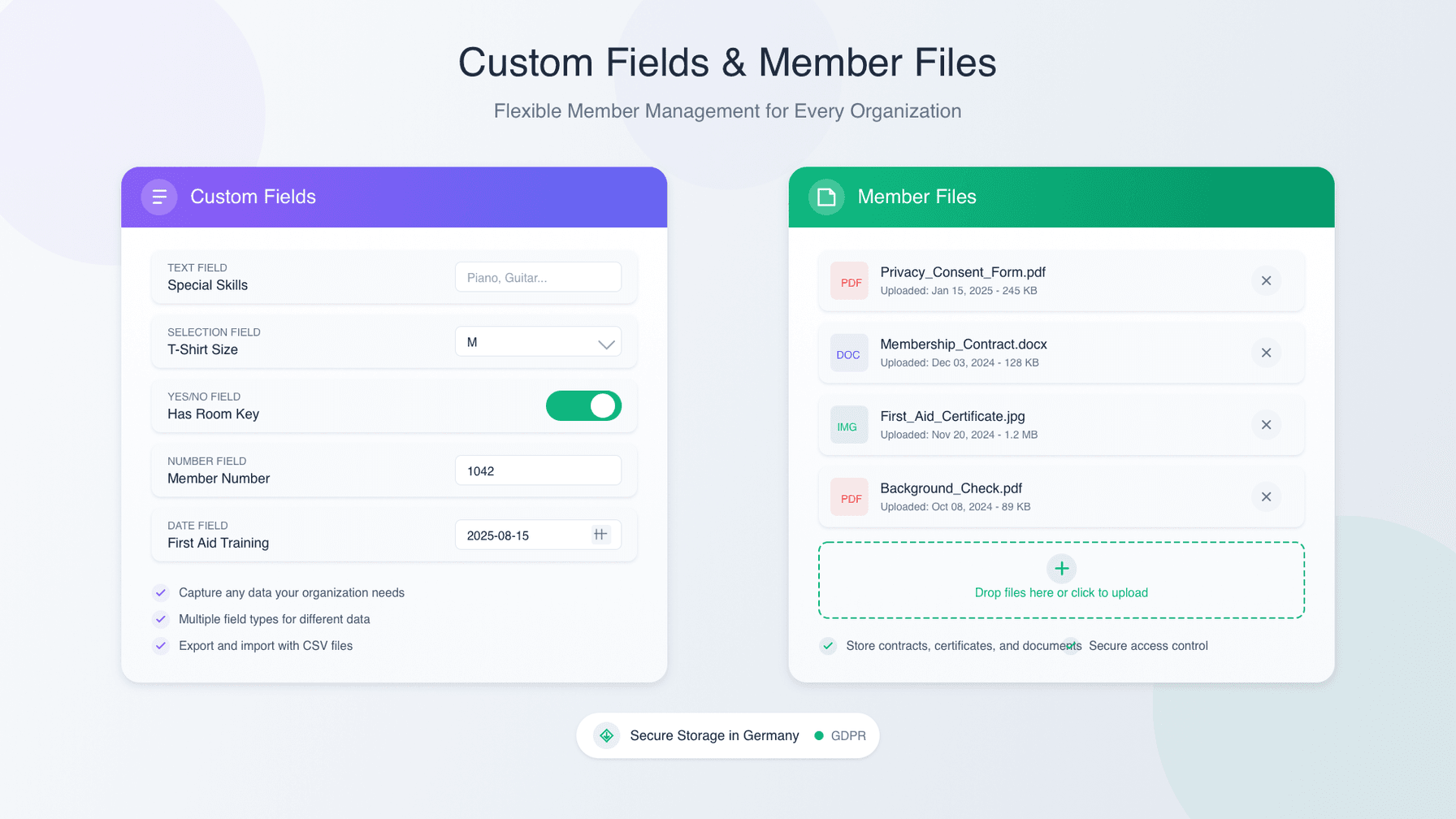 Eigene Felder und Dateien: Flexible Mitgliederverwaltung für jeden Verein