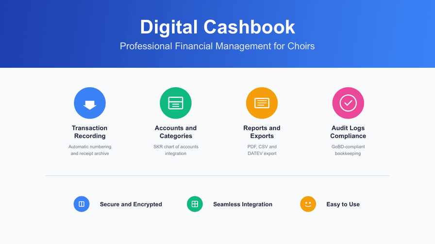 Cashbook for Associations and Choirs - Digital Accounting
