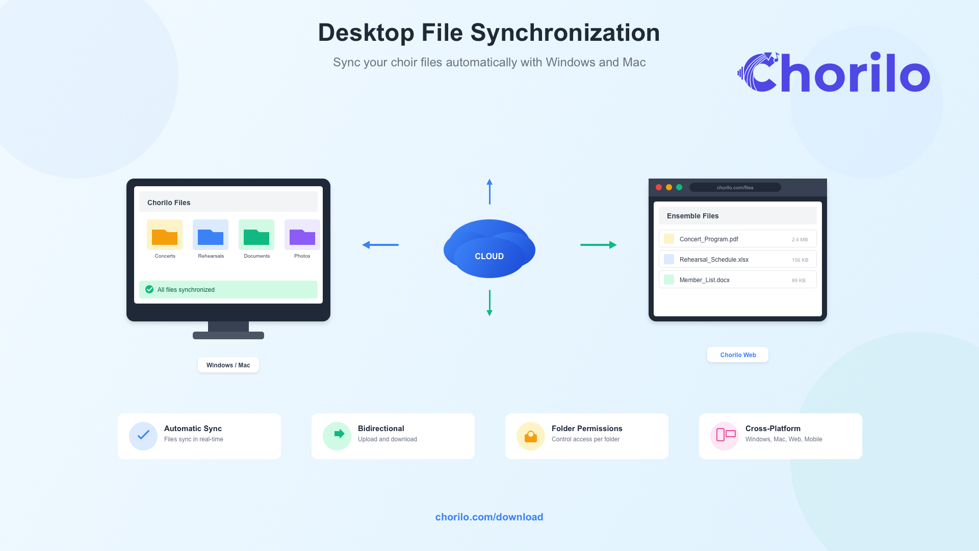 Desktop App for Choirs - Automatically Sync Files