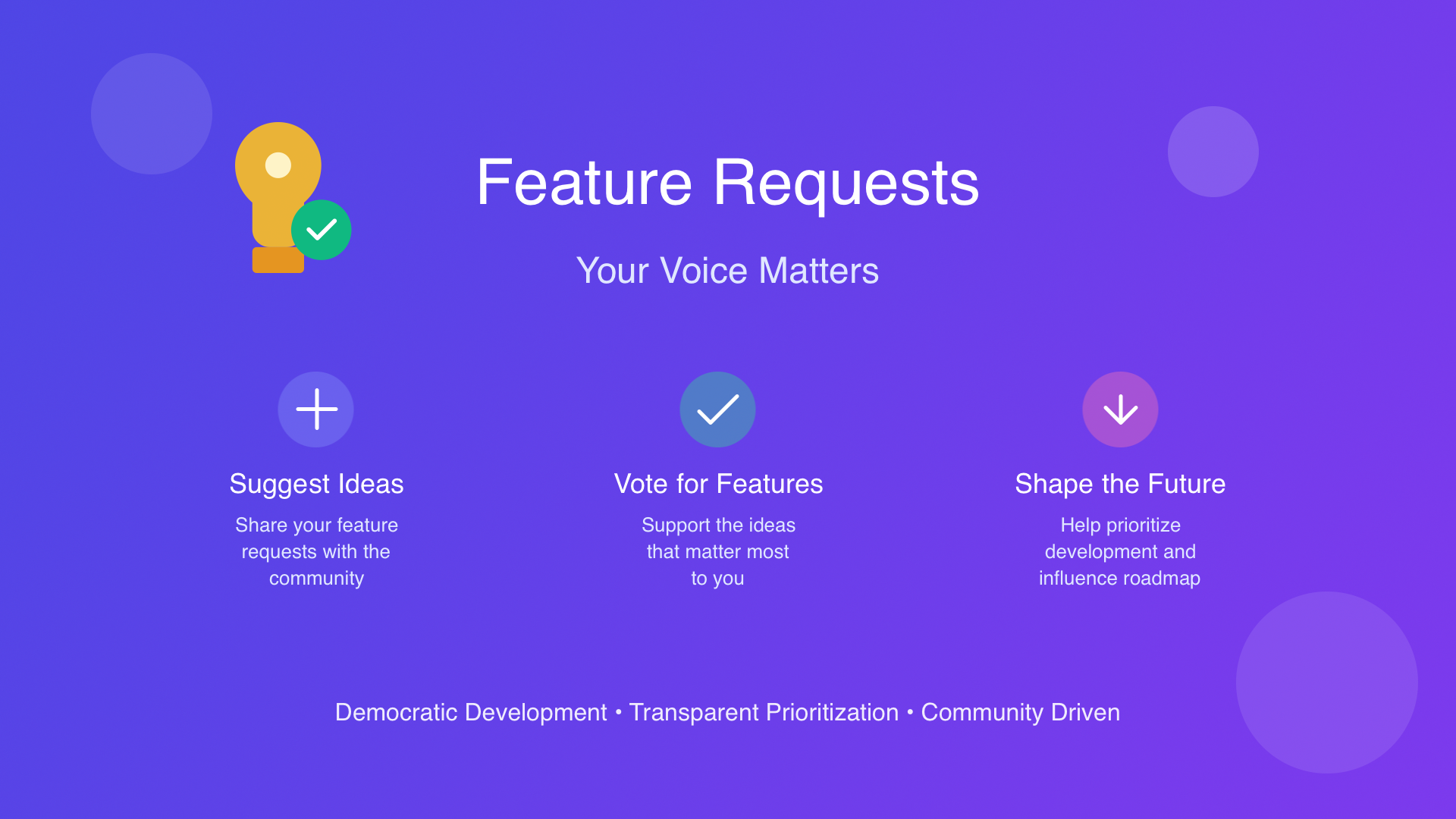 Feature Requests: Bestimmen Sie mit, welche Funktionen entwickelt werden