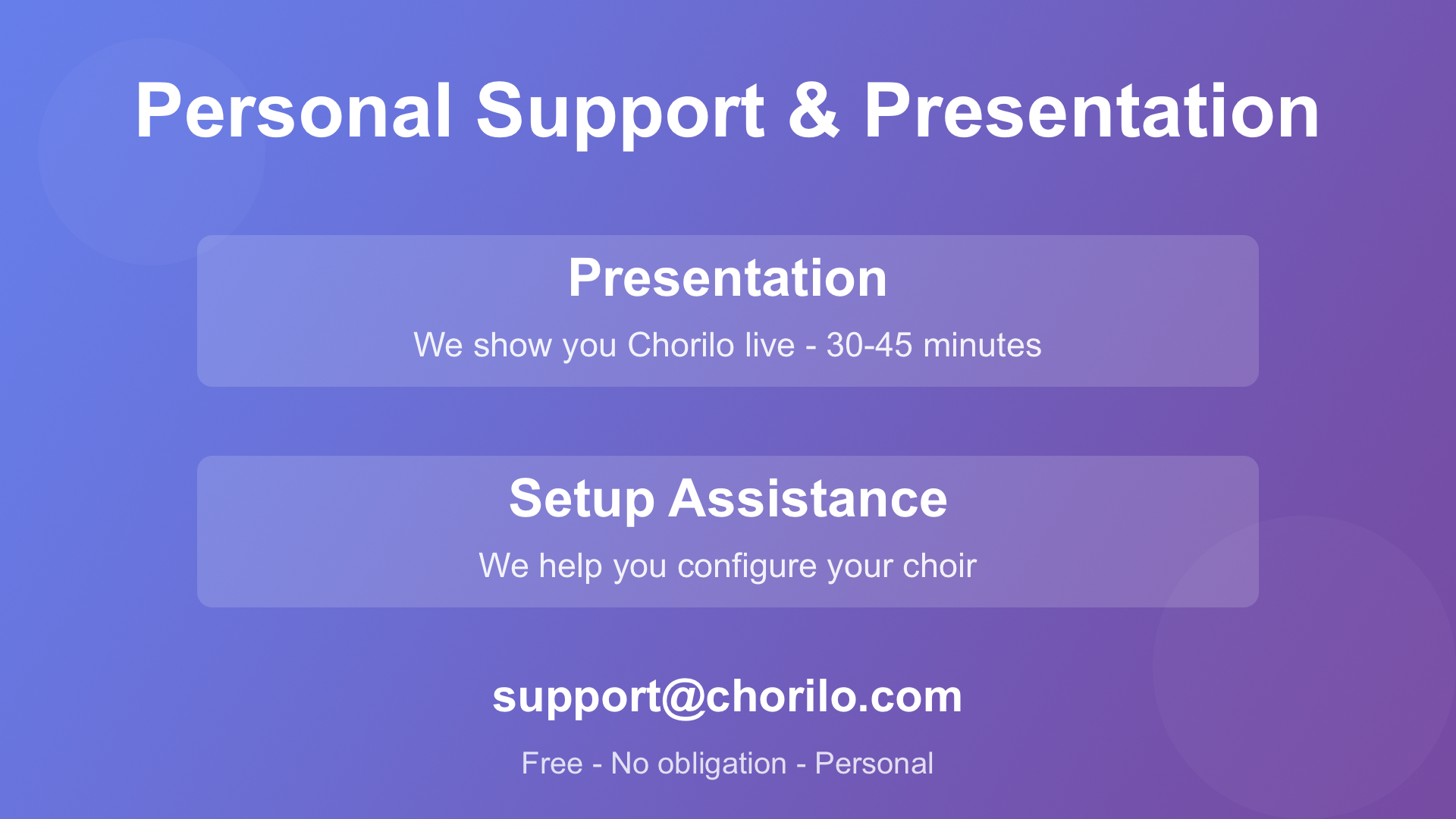 Persönliche Präsentation und Einrichtung: Wir helfen Ihnen beim Start